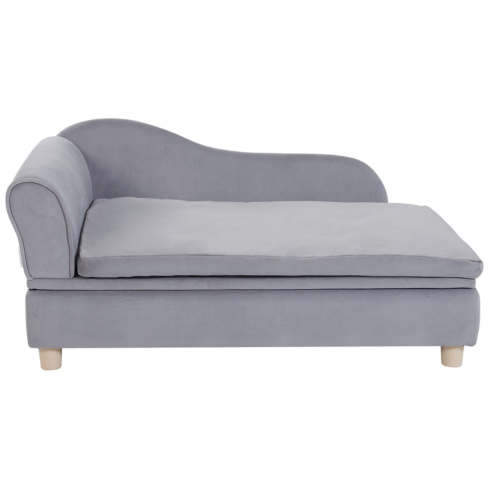 Sofá para mascotas VEVOR, sofá cama para perros y gatos grandes, suave y aterciopelado, soporta hasta 50 kg, color gris