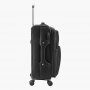 Equipaje blando expandible VEVOR con ruedas giratorias, maleta mediana de 24 pulgadas para facturar, ligera, con bolsillo expandible con cremallera y candado TSA, color negro.