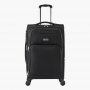 Equipaje blando expandible VEVOR con ruedas giratorias, maleta mediana de 24 pulgadas para facturar, ligera, con bolsillo expandible con cremallera y candado TSA, color negro.