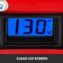 Transformador variable VEVOR con pantalla LCD transparente que muestra 130 V