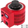 Regulador de voltaje VEVOR rojo con perilla de control e interruptor de encendido