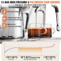 Máquina de café expreso VEVOR con presión de 15 bares, control de temperatura PID y precalentamiento rápido para un sabor rico.