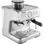Máquina de café expreso VEVOR con molinillo incorporado, manómetro y elegante diseño de acero inoxidable.