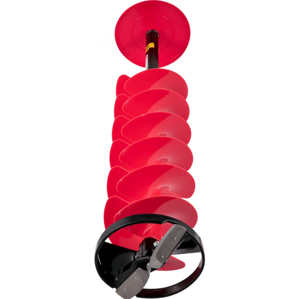 Taladro de hielo VEVOR, taladro de hielo de nailon de 6" de diámetro, broca de 39" de longitud, taladro con varilla de extensión de 11,8", broca con adaptador de taladro, placa superior y protector de cuchilla para pesca y excavación en hielo.