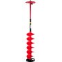 Barrena para hielo VEVOR, de nailon de 20 cm de diámetro y 99 cm de longitud. Incluye varilla de extensión de 30 cm, adaptador, placa superior y protector de cuchilla para pesca en hielo.