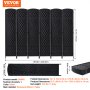 Biombo de 6 paneles VEVOR, biombos plegables tejidos a mano con bisagras, portátiles e independientes, para separar ambientes, color negro