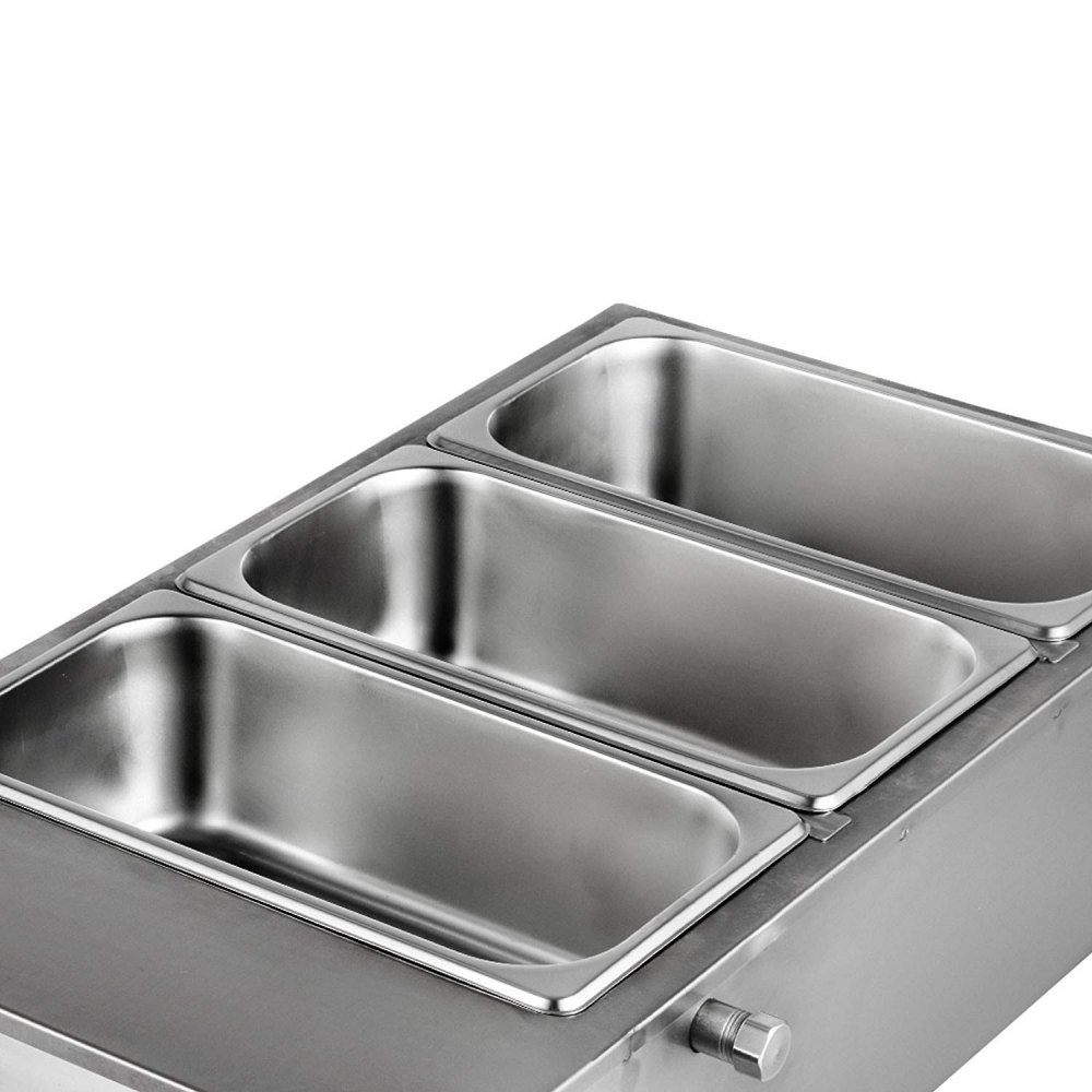 Máquina templadora de chocolate VEVOR de 26,5 libras, máquina para derretir chocolate con control de temperatura (0~80 ℃/32~176 ℉), calentador de alimentos comercial eléctrico de 1000 W para derretir y calentar chocolate/leche/crema/sopa, 3 tanques.