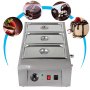 Máquina templadora de chocolate VEVOR de 26,5 libras, máquina para derretir chocolate con control de temperatura (0~80 ℃/32~176 ℉), calentador de alimentos comercial eléctrico de 1000 W para derretir y calentar chocolate/leche/crema/sopa, 3 tanques.