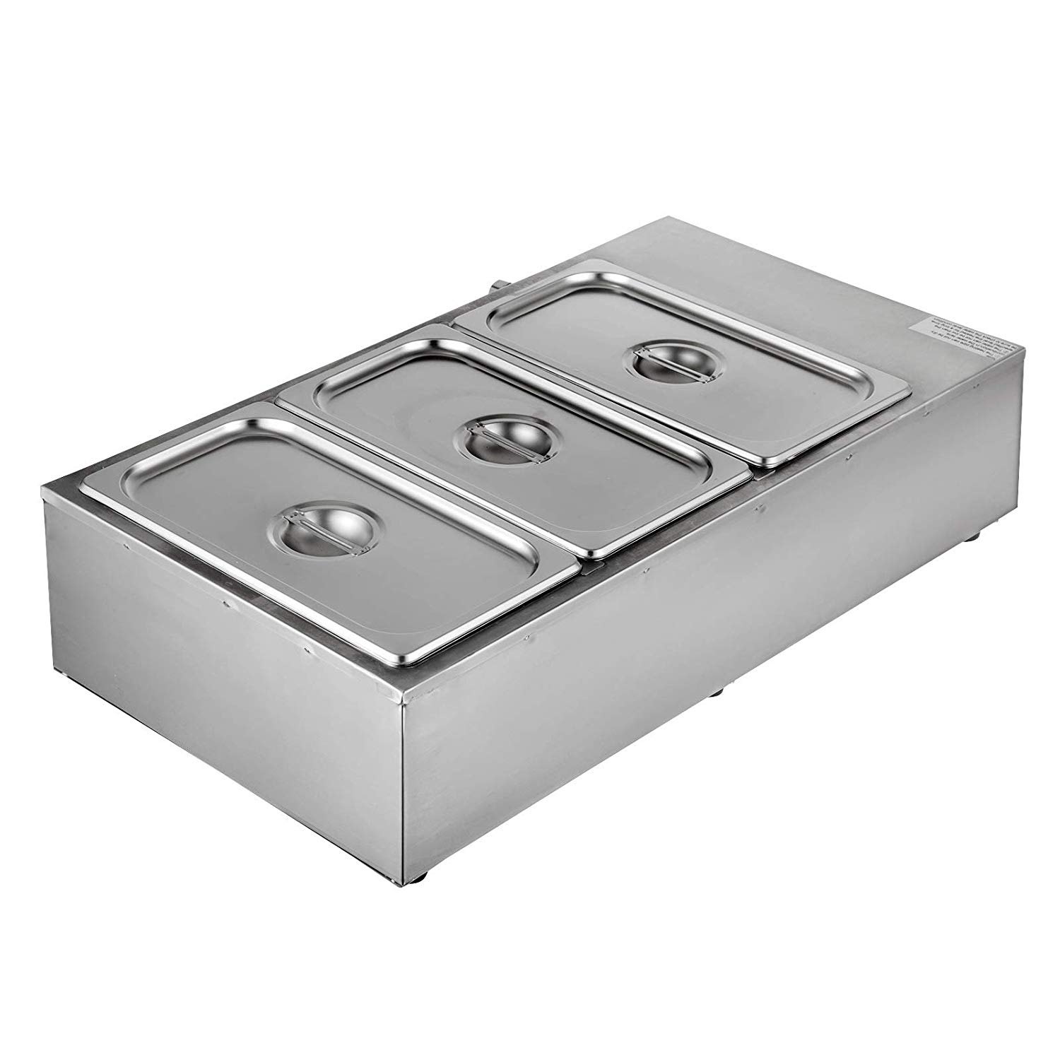 Máquina templadora de chocolate VEVOR de 26,5 libras, máquina para derretir chocolate con control de temperatura (0~80 ℃/32~176 ℉), calentador de alimentos comercial eléctrico de 1000 W para derretir y calentar chocolate/leche/crema/sopa, 3 tanques.