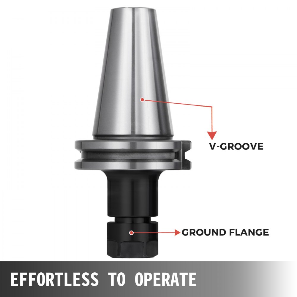 VEVOR - Portaherramientas CAT40 (8 piezas), juego de mandriles de pinza ER16, longitud de 70 mm, portaherramientas de alta precisión para fresadora de alta resistencia, 8000 RPM, para torno de fresadora con máquina de grabado CNC (CAT40-ER16-70)