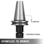 VEVOR - Portaherramientas CAT40 (8 piezas), juego de mandriles de pinza ER16, longitud de 70 mm, portaherramientas de alta precisión para fresadora de alta resistencia, 8000 RPM, para torno de fresadora con máquina de grabado CNC (CAT40-ER16-70)