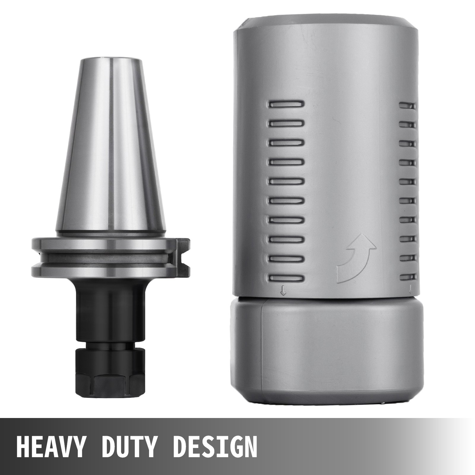 Juego de portaherramientas VEVOR cat40 con diseño resistente en elegante acabado metálico.