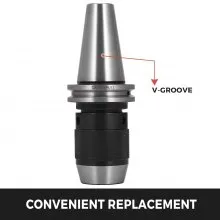 VEVOR Integrated CAT40 Collet Chuck Portabrocas sin llave 1/2 pulgada para CAT40 CNC Máquina de grabado y herramienta de torno de fresado (CAT40)