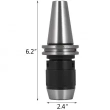 VEVOR Integrated CAT40 Collet Chuck Portabrocas sin llave 1/2 pulgada para CAT40 CNC Máquina de grabado y herramienta de torno de fresado (CAT40)