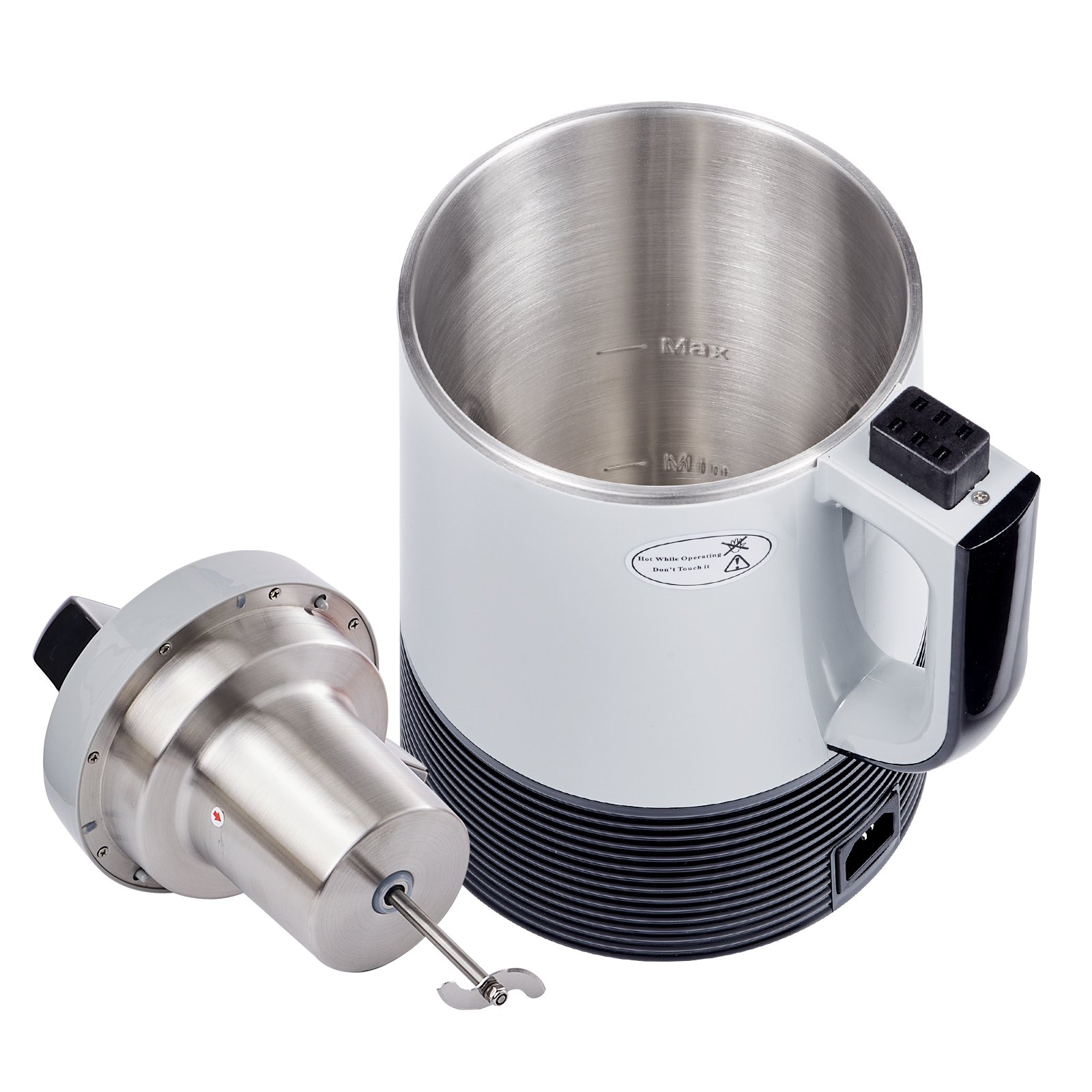 Infusor de mantequilla VEVOR con cuchilla de acero inoxidable desmontable e interior marcado para mezclas precisas.