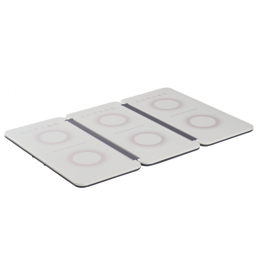 VEVOR Bandeja de calentamiento eléctrico, 18.9" x 10.2" Bandeja de calentamiento portátil de hojas enrolladas en frío con control de temperatura (35-100 ℃), perfecta para catering, casa, fiestas, eventos, entretenimiento y vacaciones, color blanco