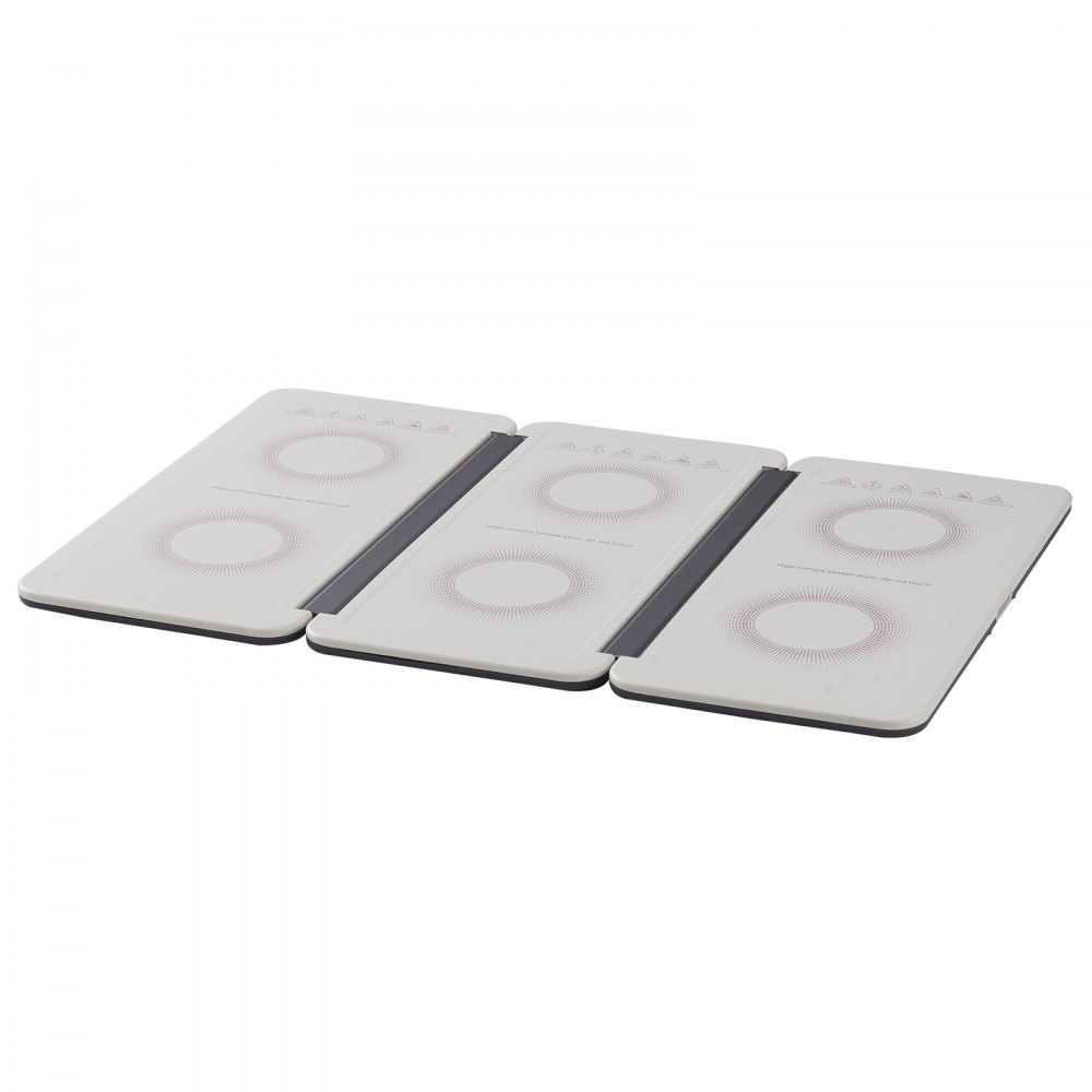Bandeja calefactora eléctrica VEVOR, 48 x 26 cm, portátil, de lámina laminada en frío, con control de temperatura (35-100 °C), ideal para catering, fiestas, eventos, entretenimiento y festividades, color blanco.
