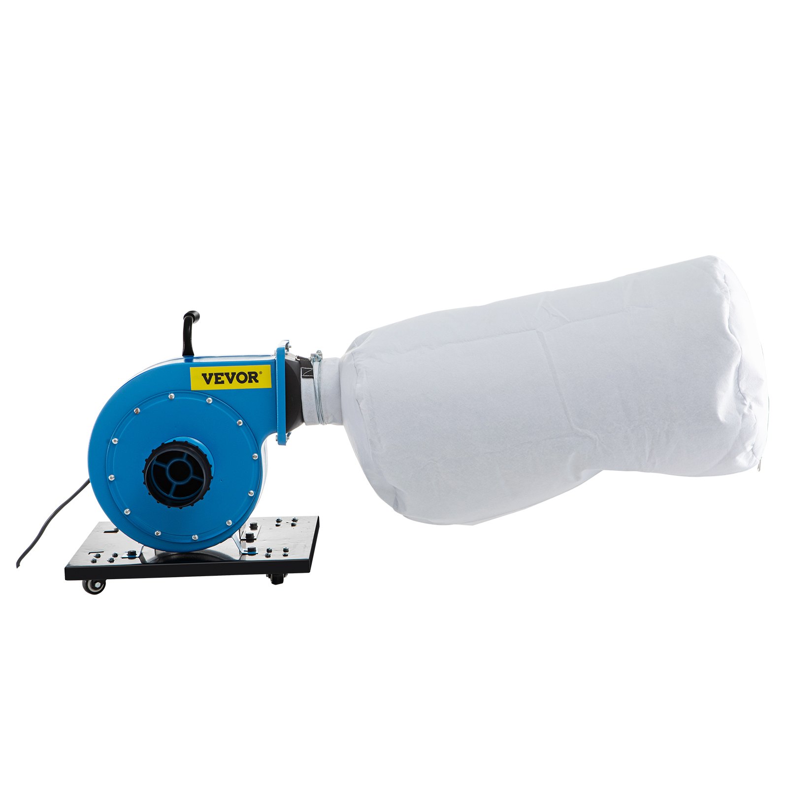 Colector de polvo VEVOR 1HP, recolección de polvo de chorro con ruedas de 537 CFM, colector de polvo de bolsa potable de 15 galones, colector de polvo de filtración de bolsa de 30 micras, sistema de maquinaria central del colector de polvo