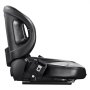 Asiento de carretilla elevadora VEVOR negro con respaldo ergonómico y cinturón de seguridad integrado sobre fondo blanco