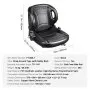 Asiento universal para montacargas VEVOR, asiento para tractor con respaldo ajustable, microinterruptor y cinturón de seguridad, asiento envolvente para tractor, cargadora y excavadora.