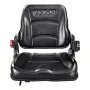 Asiento universal para montacargas VEVOR, asiento plegable para tractor con respaldo ajustable, microinterruptor y cinturón de seguridad retráctil, ranura de 6,3 a 13,4 pulgadas para tractor, cargadora y excavadora.