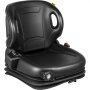 Asiento de tractor VEVOR con diseño ergonómico y cojín negro.