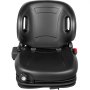 Cómodo asiento de tractor VEVOR en color negro con diseño ergonómico y funciones ajustables.