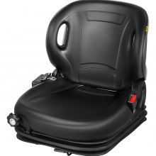 Asiento de tractor VEVOR, asiento de suspensión con respaldo ajustable de 70°, asiento de montacargas compatible con tractores Toyota, montacargas, asiento de tractor con suspensión y asiento de montacargas con cinturón de seguridad para reemplazo