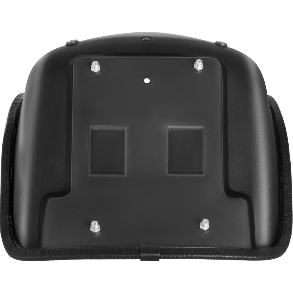 Asiento universal para tractor VEVOR, respaldo alto industrial, repuesto de asiento para cortacésped de PVC negro, con dos orificios de drenaje, estructura de acero, asiento compacto para montacargas, compatible con montacargas, excavadoras y cortacésped.