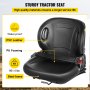 Asiento de tractor universal VEVOR con interruptor de cinturón de seguridad retráctil, asiento de montacargas con retroexcavadora de 60° Angel, asiento de cortacésped, asiento de equipo compatible con Hyster, Tcm, Mitsubishi y Nissan, negro