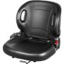 Asiento de tractor universal VEVOR negro con diseño ergonómico y soporte lumbar.