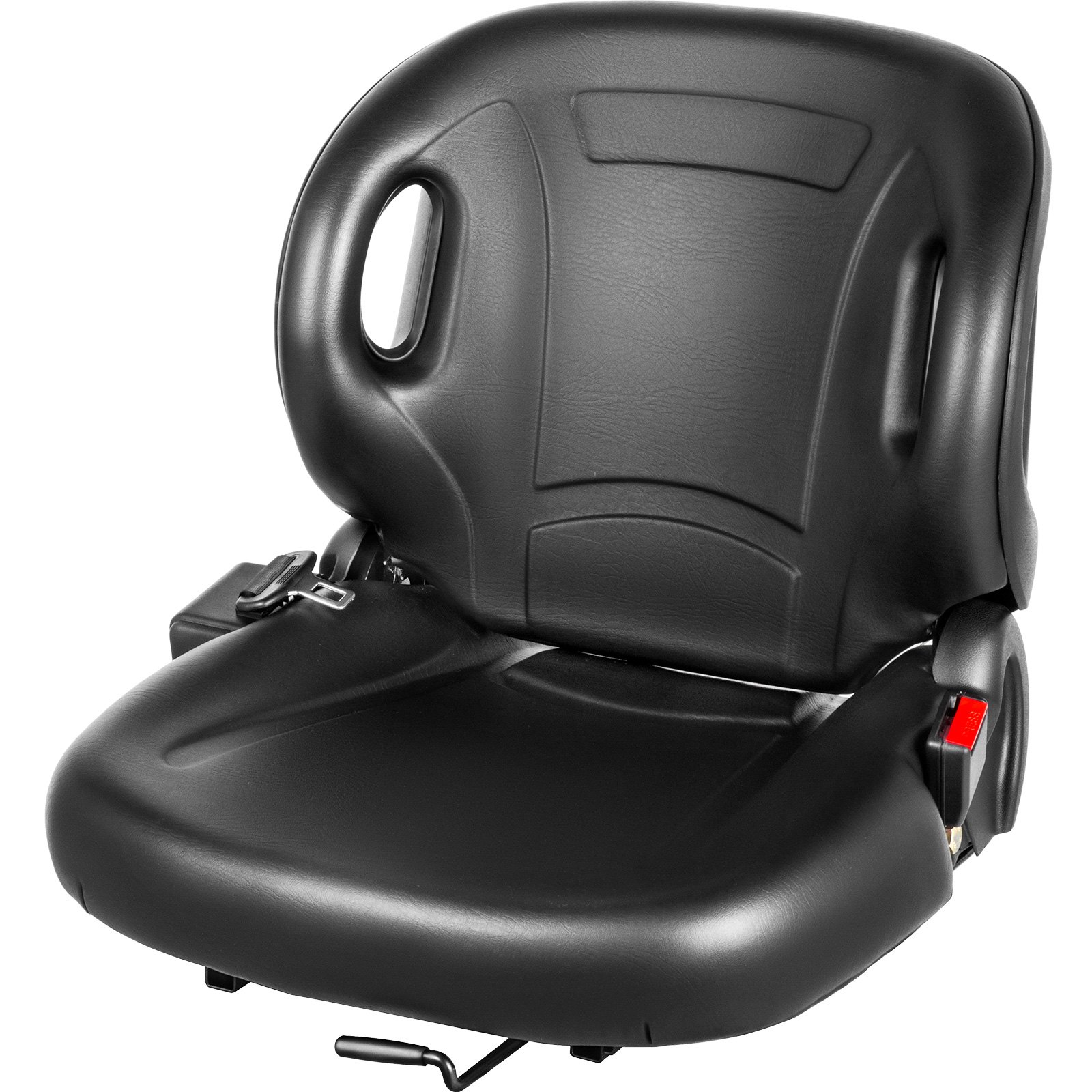 Asiento de tractor universal VEVOR negro con diseño ergonómico y soporte lumbar.