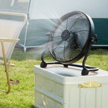 Ventilador inalámbrico VEVOR de 16 pulgadas, ventilador personal silencioso portátil para el hogar o la oficina, cabezal giratorio manual de 360 grados, regulación de velocidad continua, ventilador inalámbrico de alta velocidad, ventiladores de piso industriales de metal resistentes