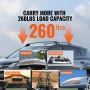 Barras transversales para portaequipajes de techo VEVOR para SUV, con capacidad de carga de 260 lb para caja de carga, canasta, equipo para acampar, bicicletas y tablas de surf.