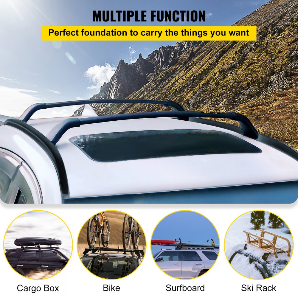 Portaequipajes VEVOR para Mazda CX-5 en las montañas que muestra opciones de transporte versátiles.