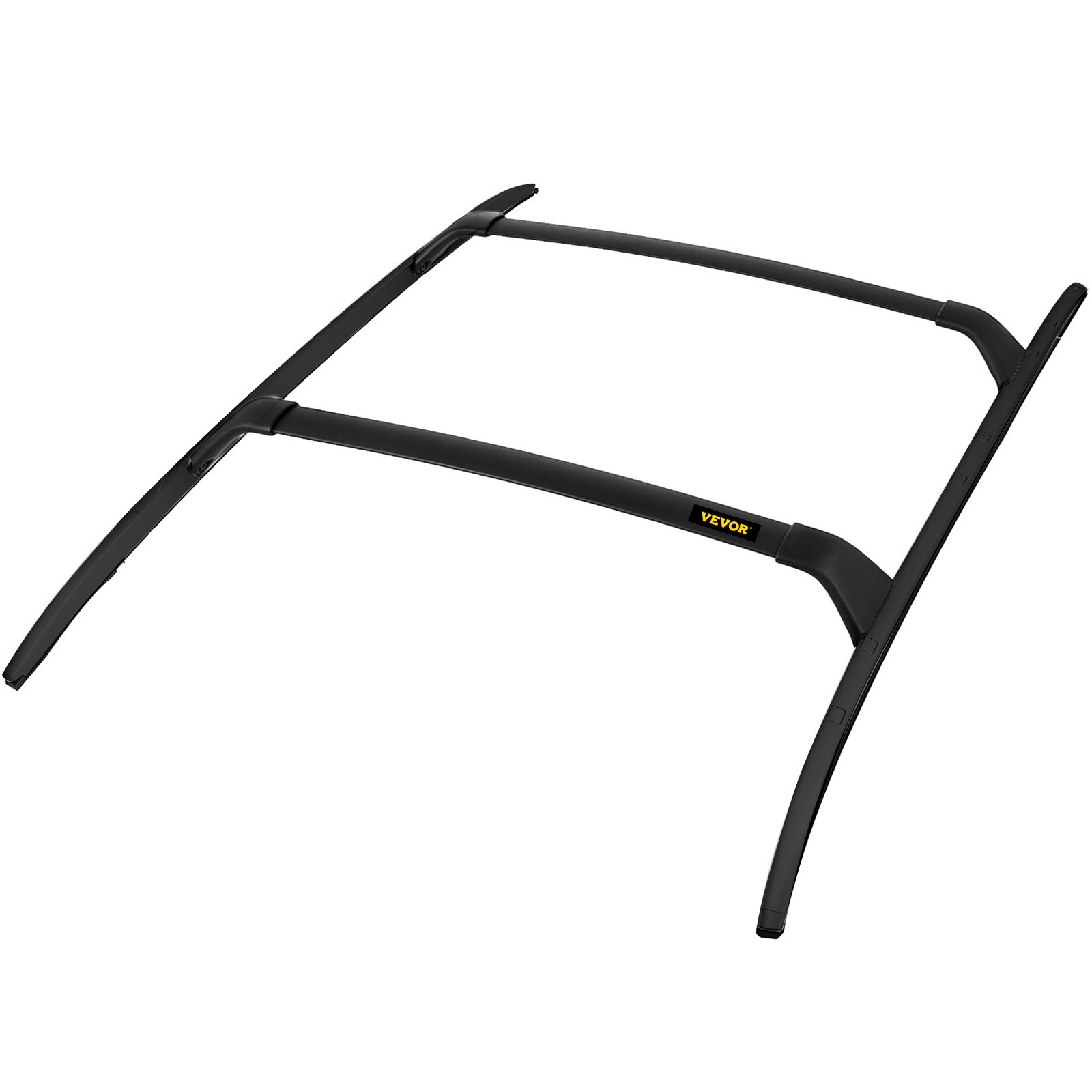 Portaequipajes VEVOR negro para Mazda CX-5 con logotipo amarillo en la barra transversal.