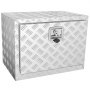 Caja para camión debajo de la carrocería de aluminio VEVOR con textura de placa de diamante y cerradura con manija en T.