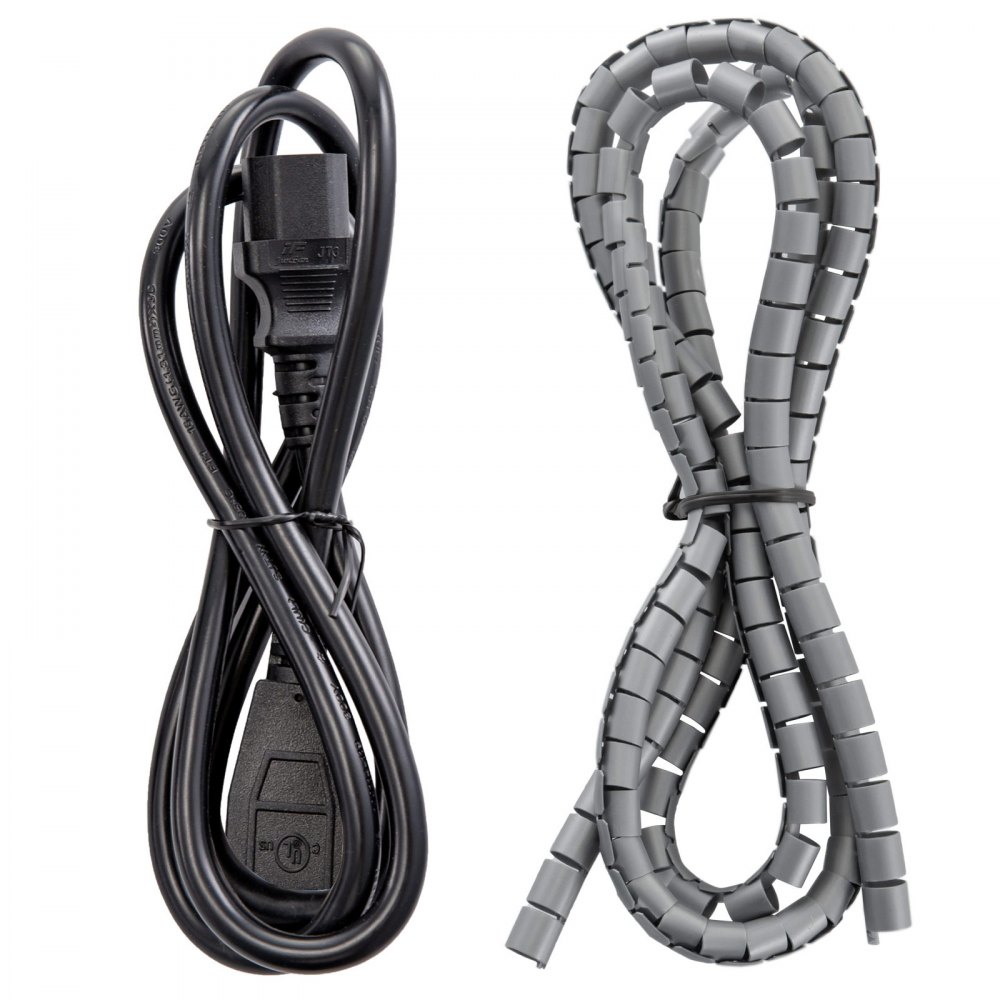 Cable de alimentación negro y organizador de cable gris para cargador de batería de carrito de golf VEVOR.