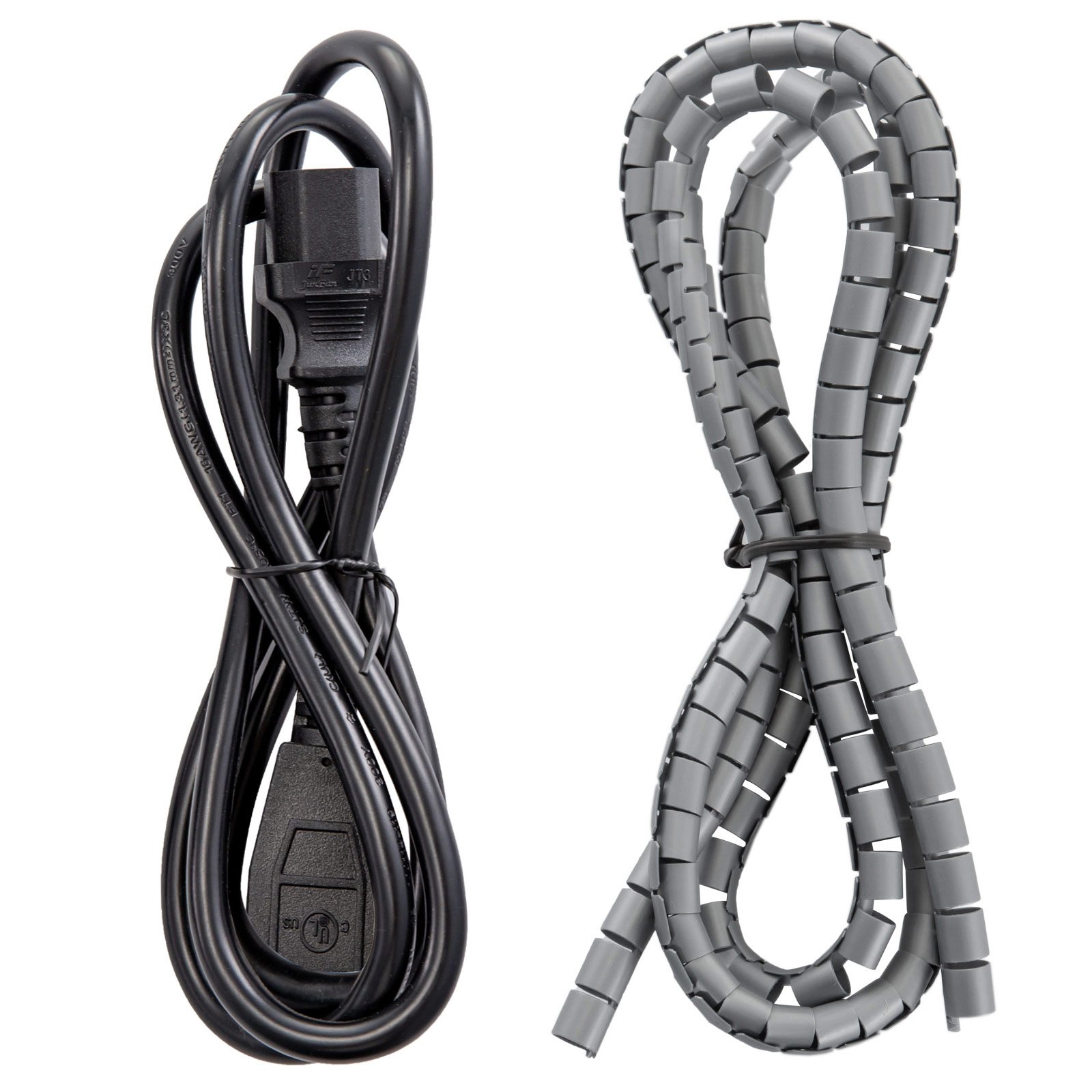 Cable de alimentación negro y organizador de cable gris para cargador de batería de carrito de golf VEVOR.