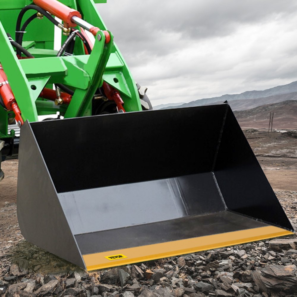 Cuchilla de cucharón VEVOR, 60 x 6 x 5/8", cuchilla avanzada soldable y atornillable, cuchilla de acero al carbono-manganeso de 16 Mn para cargadora, cuchilla de dirección deslizante con pintura para excavadora y carga