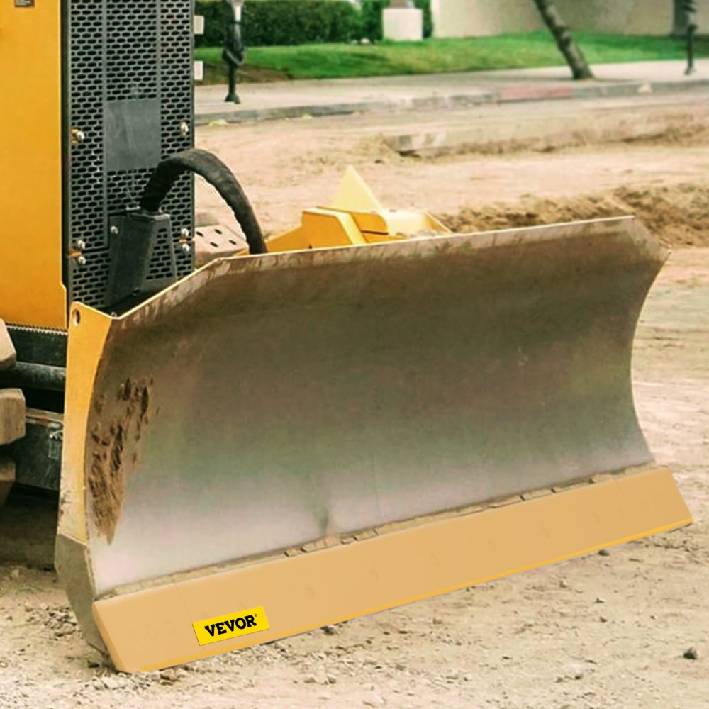 Cuchilla de cucharón VEVOR, 66 x 4 x 1/2", cuchilla avanzada soldable y atornillable, cuchilla de acero al carbono-manganeso de 16 Mn para cargadora, cuchilla de dirección deslizante con pintura para excavadora y carga