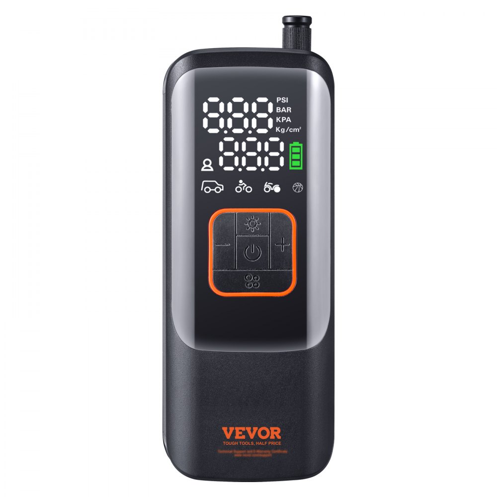 VEVOR Inflador de neumáticos Compresor de aire portátil 7800mAh 2 veces más rápido 160PSI Apagado automático
