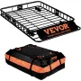 Portaequipajes de techo VEVOR, 130 x 91 x 12,7 cm, con bolsa de carga impermeable de 4,8 m³, capacidad de 91 kg, portaequipajes universal para SUV y camionetas.