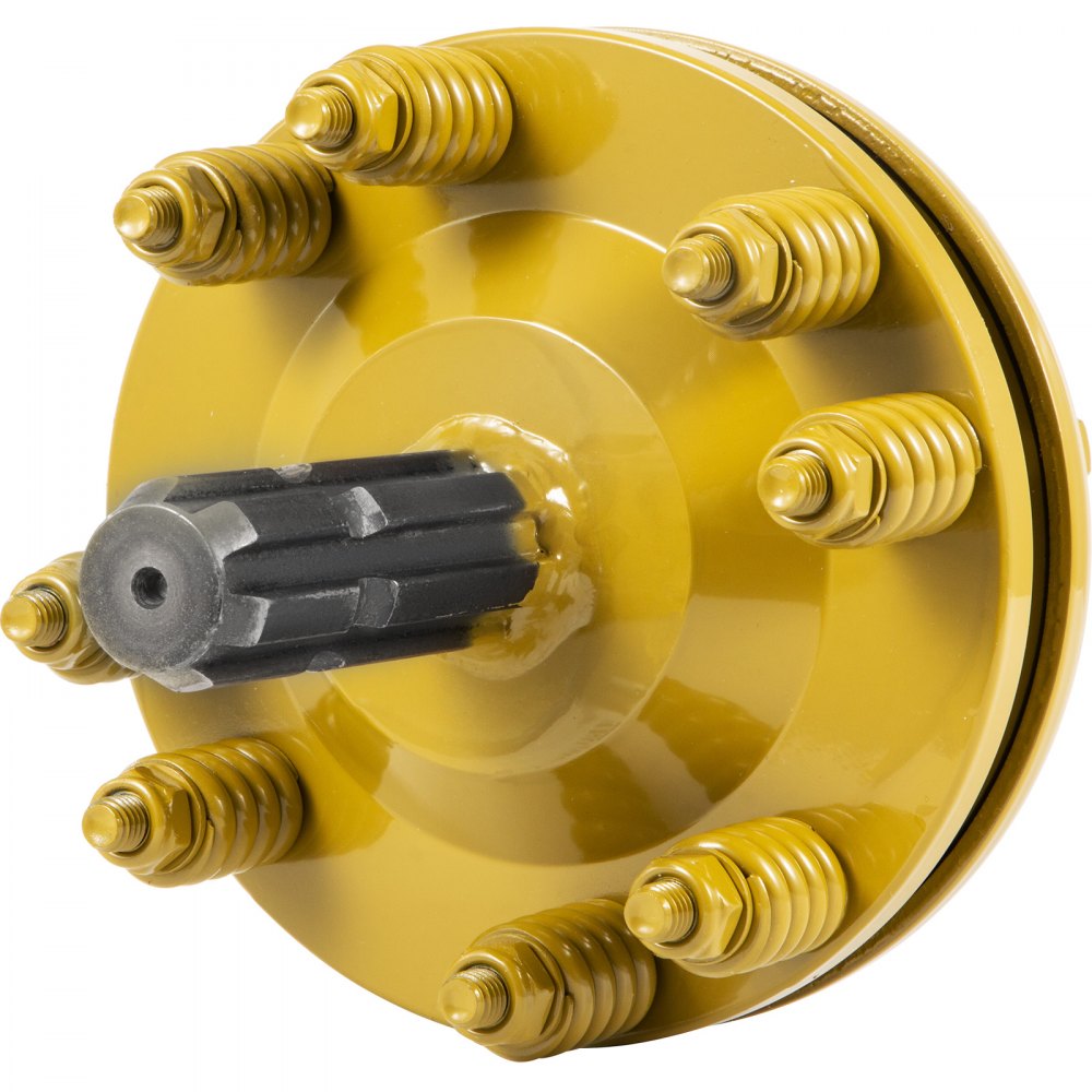 Embrague deslizante VEVOR, Embrague deslizante de PTO de 1 3/8", Embrague de fricción de PTO de 6 extremos estriados, Embrague deslizante de tractor de acero carburado, Embrague deslizante de cortador giratorio ajustable, Embrague deslizante de PTO amarillo para eje de PTO