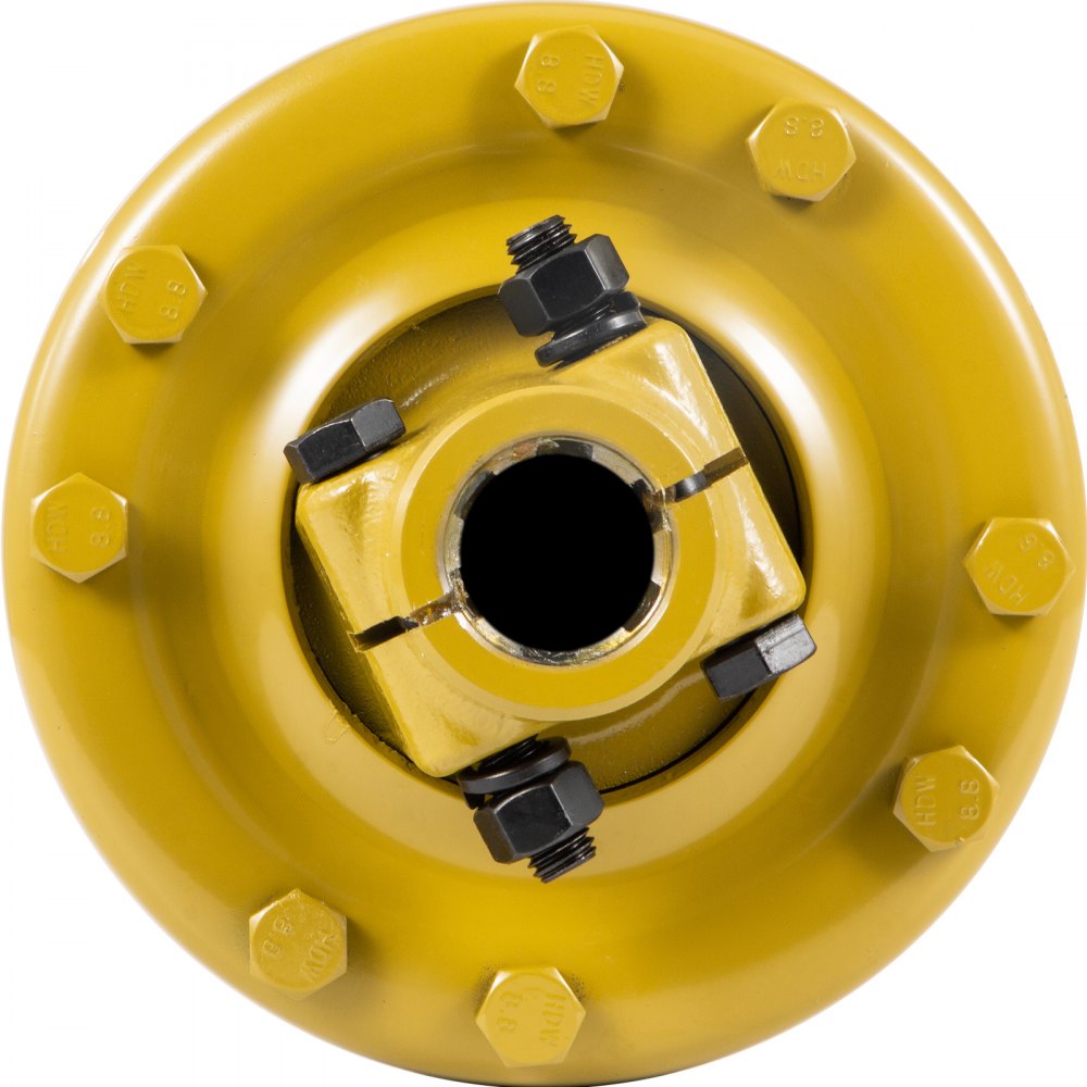 Embrague deslizante VEVOR, Embrague deslizante de PTO de 1 3/8", Embrague de fricción de PTO de 6 extremos estriados, Embrague deslizante de tractor de acero carburado, Embrague deslizante de cortador giratorio ajustable, Embrague deslizante de PTO amarillo para eje de PTO