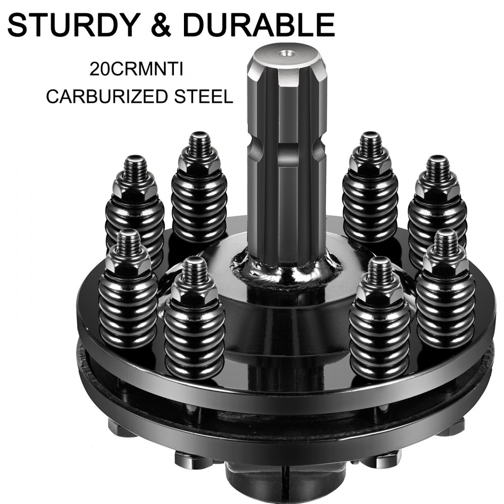 Embrague deslizante VEVOR, embrague deslizante de toma de fuerza de 1 3/8", embrague deslizante de toma de fuerza de 6 extremos estriados, embrague deslizante de tractor de acero carburado, embrague deslizante de cortador giratorio ajustable, embrague deslizante negro de toma de fuerza estriado para eje de toma de fuerza