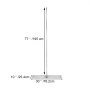 Herramienta niveladora de césped VEVOR, 77&quot; de alto, dimensiones de base niveladora de 10&quot; x 30&quot;.