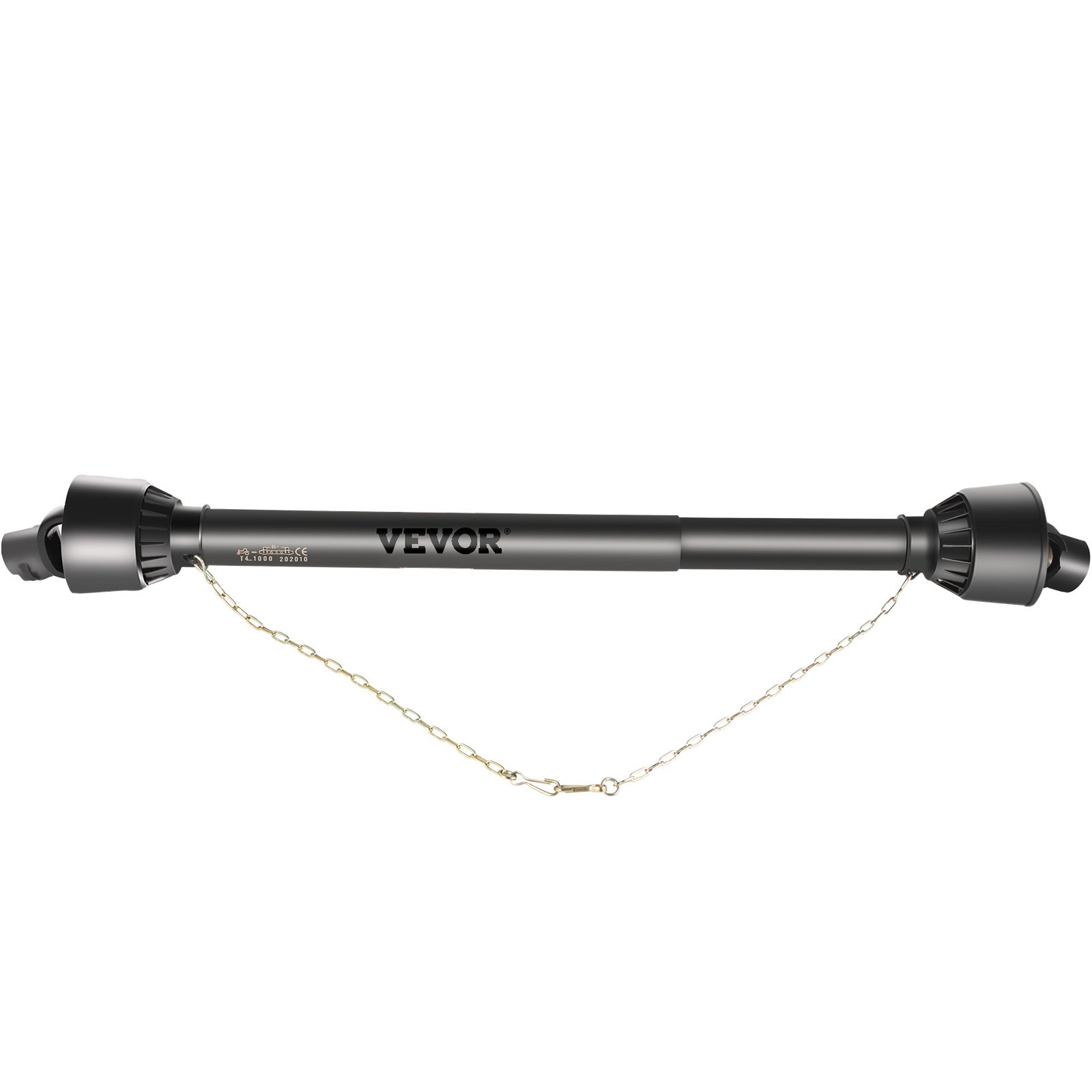 Eje de TDF VEVOR de 1-3/8", eje de transmisión de TDF para tractor de 6 estrías, eje de transmisión de TDF con extremos redondos para implementos, eje de TDF para tractor serie 4, eje de TDF para desbrozadora de 43"-61", negro, para cortadora de acabado y cortadora rotativa