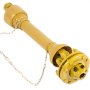 Eje de TDF VEVOR, eje de transmisión de TDF de 1-3/8", eje de transmisión de TDF de 6 estrías en ambos extremos, eje de TDF para tractor serie 4, eje de TDF para desbrozadora de 31,5" a 41", eje de TDF amarillo con embrague deslizante para desbrozadora/corte