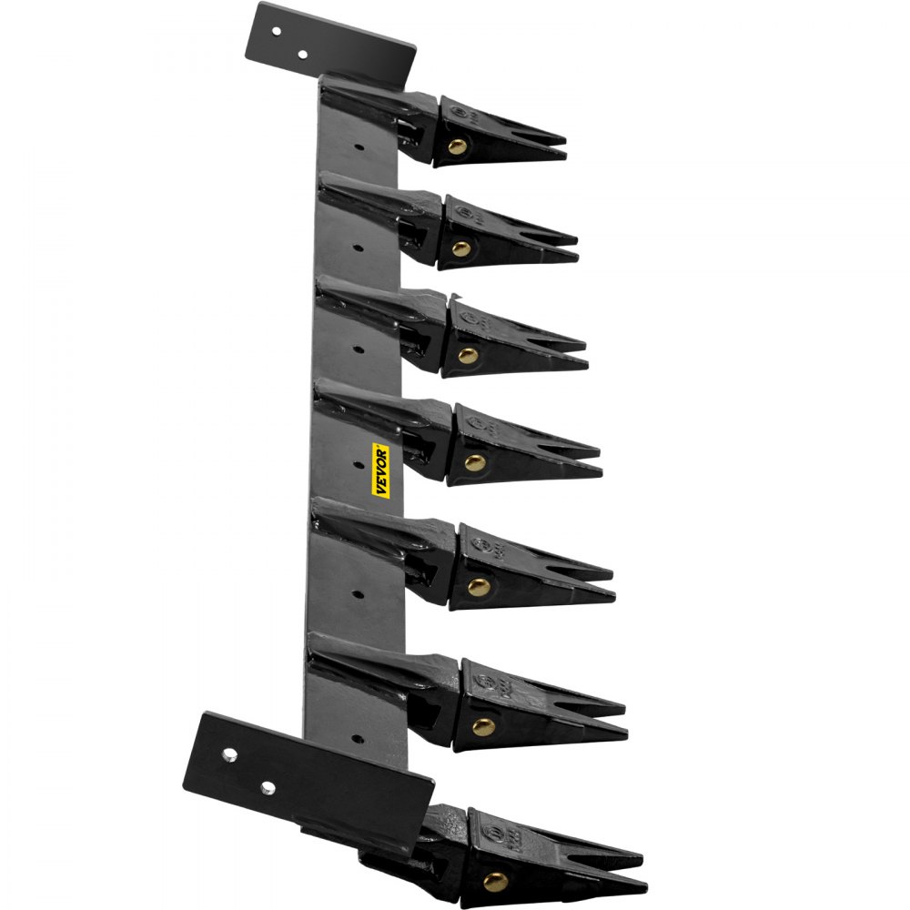 VEVOR Barra de Dientes del Cucharón, Barra de Dientes Espaciadora para Cucharón Cargador 23 TF El Cucharón con Dientes Atornillados, Permite la Penetración de Suelo Compactado y Otros Materiales